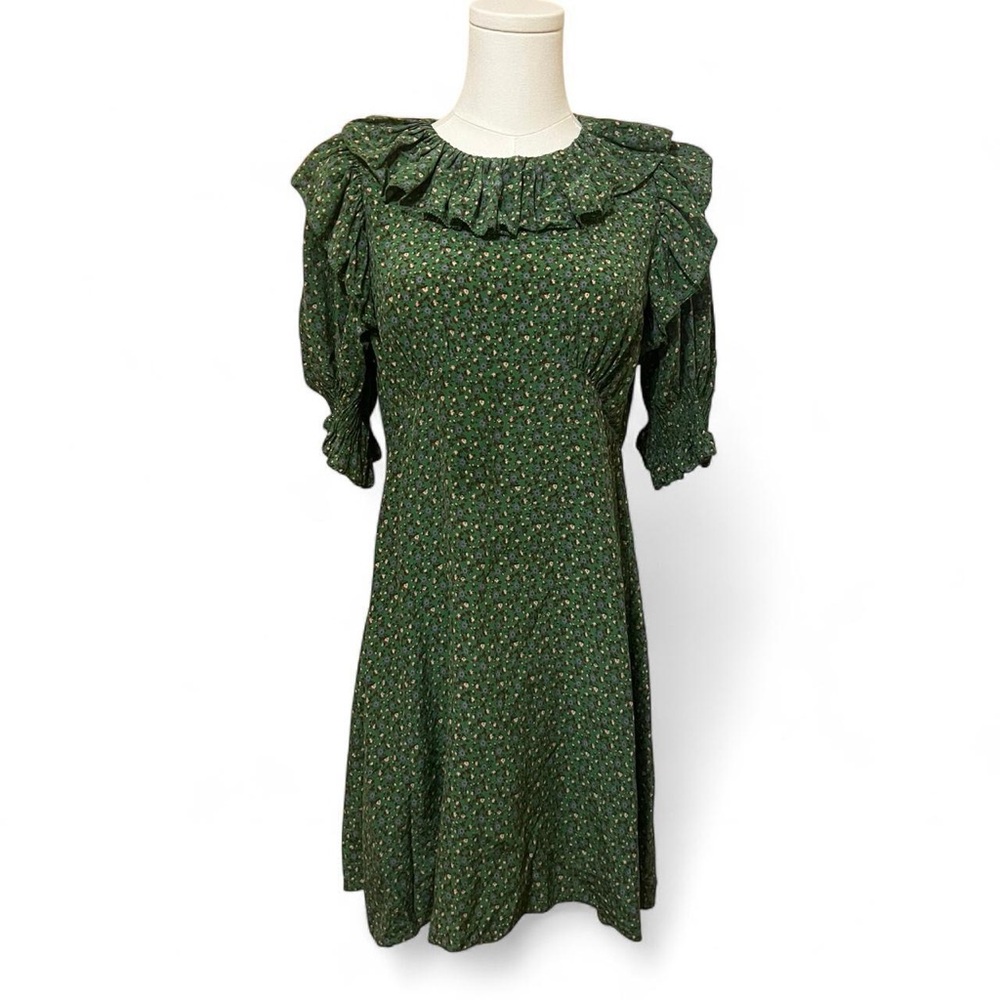 RARE Doen Baudoin Green Mini Dress - Picture 2 of 4